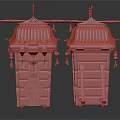 Traditional Chinese Lanterns Featuring Classic Roof Design Red Orange Accents And Decorative Tassels