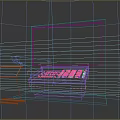 Modern display parking system 3d model