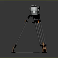 Household Tripod Stand With Black Orange Design Adjustable Legs And Handle Top Platform Stable Support