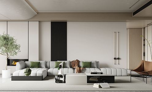 modern living room 3d model