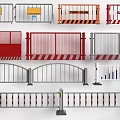 Different Safety Fences Featuring Arched Designs Colorful Patterns Striped Edges and Grid Structures
