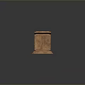 Two Traditional Wooden Boxes With Different Wood Tones Carved Lids And Base Stands