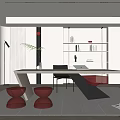 Modern study 3d model