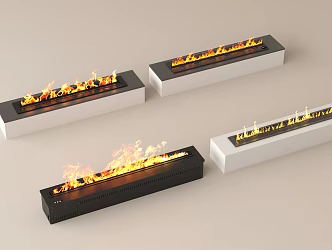 Modern Fireplace Electronic Fireplace Stove Embedded Fireplace 3d model