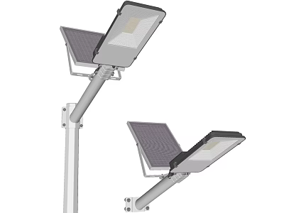 Solar Powered Outdoor LED Lights With Adjustable Panels And Weatherproof Design 3d model