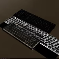Modern Mechanical And Vintage Retro Design Keyboards With Round Keys Layout