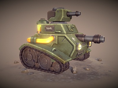 Cartoon Tank Modern Tank model