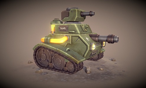 Cartoon Tank Modern Tank 3d model