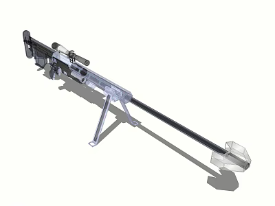 Modern Sniper Rifle With Scope Bipod And Long Barrel Tactical Design 3d model