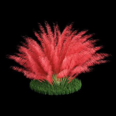 Modern pink garble grass 3d model