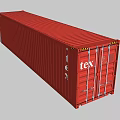 Container 40-foot Freight Container Tiantai Tex Shipping 3d model