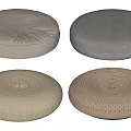 Comfortable Round Home Cushions With Woven And Fabric Textures For Living Room Decor