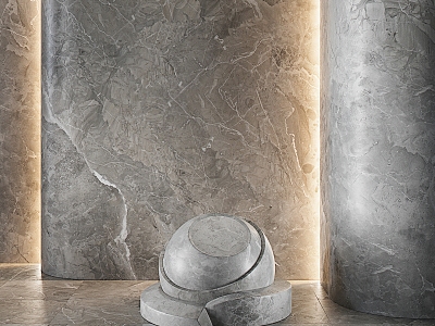 modern marble wall 3d model