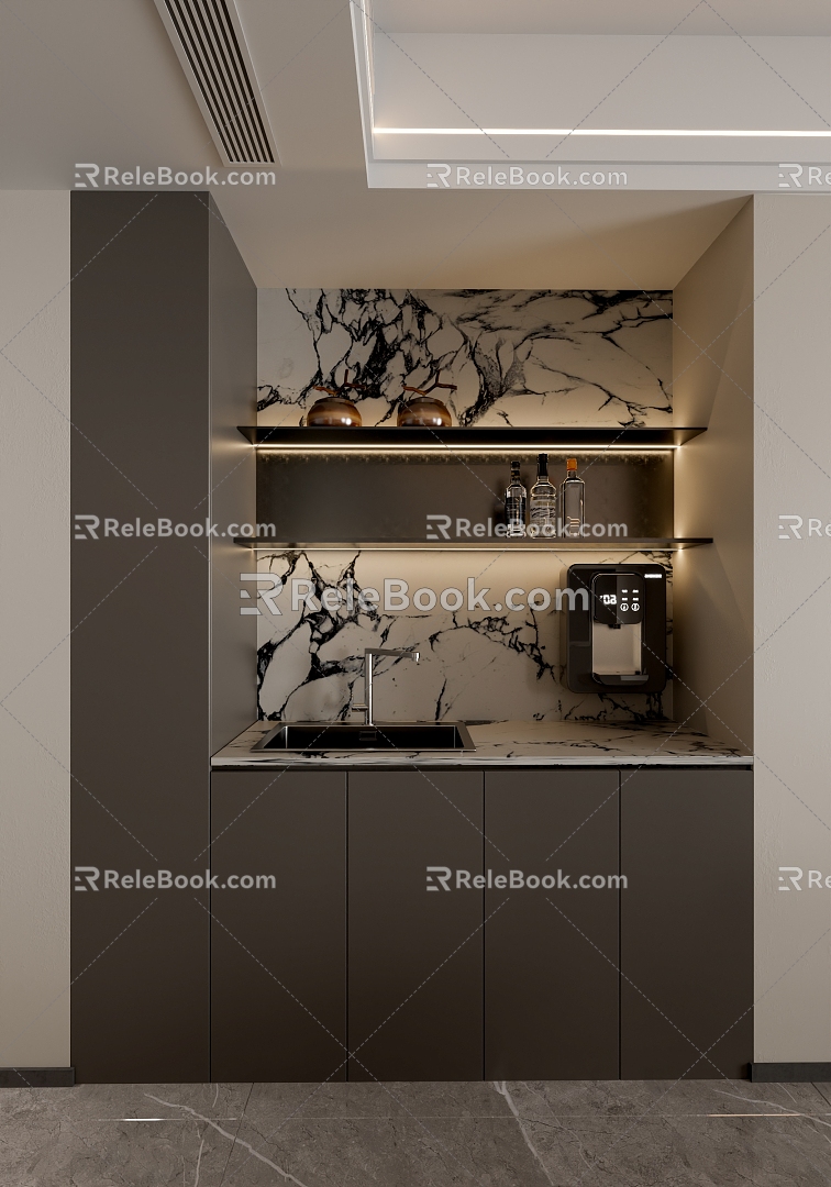 Sideboard Wine Cabinet 3d model