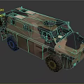 Camouflage Armored Military Vehicle With Tactical Design And Roof Equipment