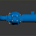 Blue Industrial Pump With Electric Motor And Sturdy Construction Design