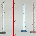Modern Standing Coat Racks In Multiple Colors With Branch Structure For Home Use 3d model
