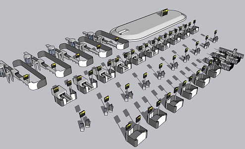 Modern security machine 3d model