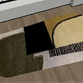 Modern shape carpet abstract shaped carpet 3d model