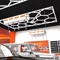 4S Auto Service Center Exterior with Parked Cars and Professional Maintenance Services