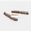 Rusty Metal Mechanical Parts With Irregular Shape And Rusted Surface 3d model