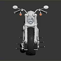 Shiny Chrome Classic Motorcycle With Black Seat And Stylish Wheels Design