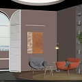 Modern Upholstered Leisure Chairs For Cozy Warm Tone Home Living Room Interior Decor