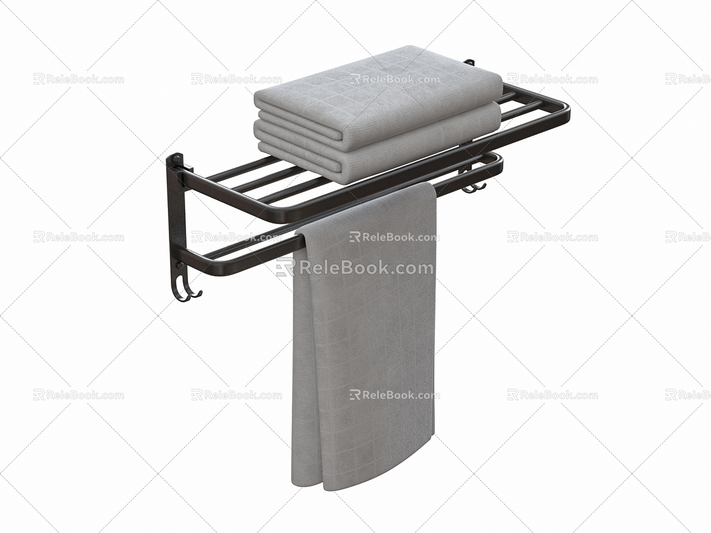 Towel rack towel 3d model