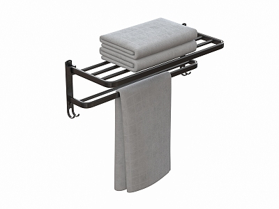 Towel rack towel 3d model