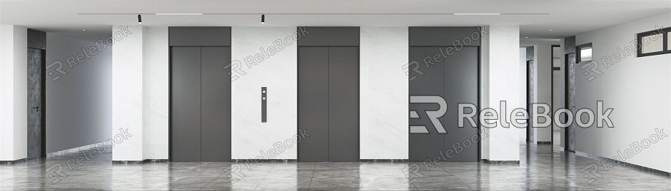 modern elevator hall model