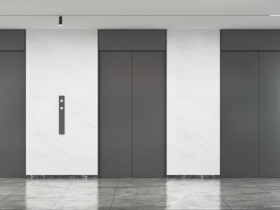 modern elevator hall model