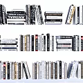 Collection Of Stacked Books And Magazines With Various Colors And Sizes