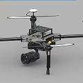 Smart Machine Drone With Camera And Rotating Propellers For Aerial Tasks 3d model