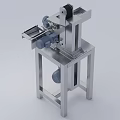 Stainless Steel Industrial Equipment With Metal Frame And Motorized Processing Components 3d model