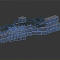 Scene Construction Components With Wooden Boards Metal Frames And Various Sized Blocks
