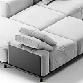 Casual Sofa Set With Modular Design Gray Fabric Plush Pillows And Wooden Legs