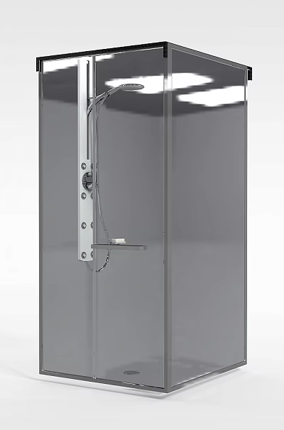 Modern Metal Locker With Secure Lock And Sleek Design For Storage Solution 3d model