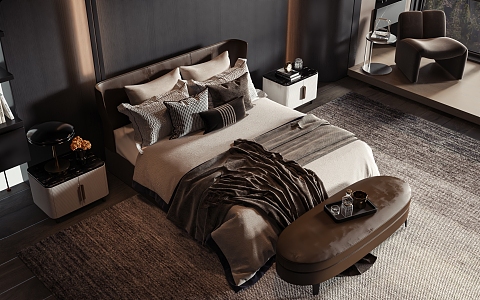 Style Commodity Bed 3d model