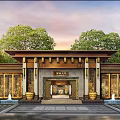 Chinese Gate 3d model