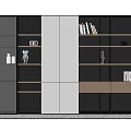 Modern bookcase 3d model