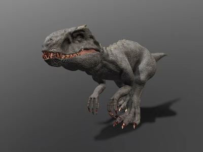 Realistic Reptile T Rex 3D Model With Sharp Teeth And Open Mouth 3d model