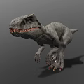 Realistic Reptile T Rex 3D Model With Sharp Teeth And Open Mouth 3d model