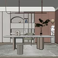 Modern Study Simple Study 3d model