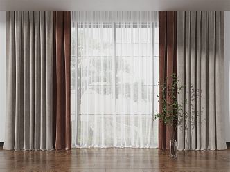 Modern Curtains 3d model