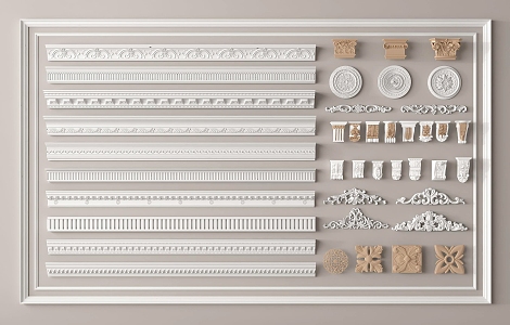 European plaster line 3d model