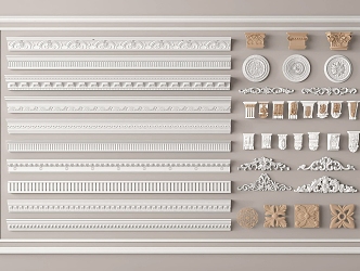 European plaster line 3d model