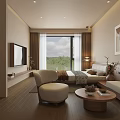 Modern Cozy Hotel Room With King Bed Wooden Headboard Soft Rug And Scenic View