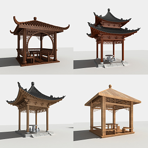 Chinese-style pavilion 3d model