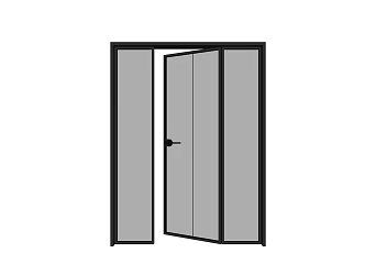 Modern single door 3d model