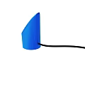 Blue Cone Shaped Electric Device With Yellow Trim Red Button And Black Cable
